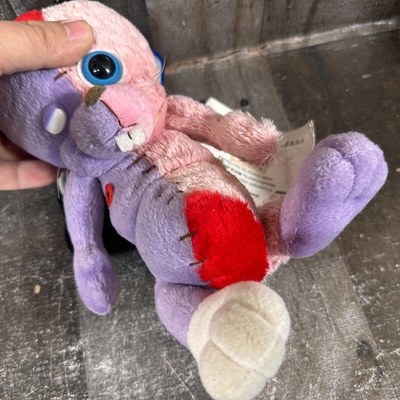 Alex Pardee HARM bunny rabbit plush doll Hot Topic early 2000's Pink Vers. - Picture 4 of 9